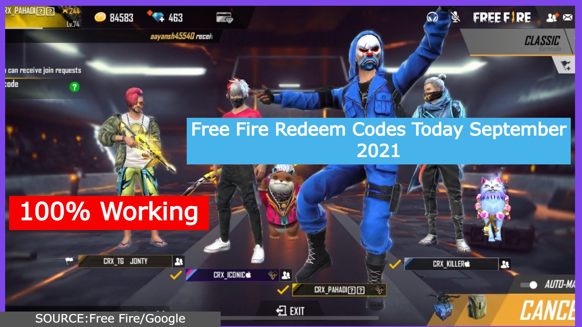 Free Fire Redeem Codes Today 2022