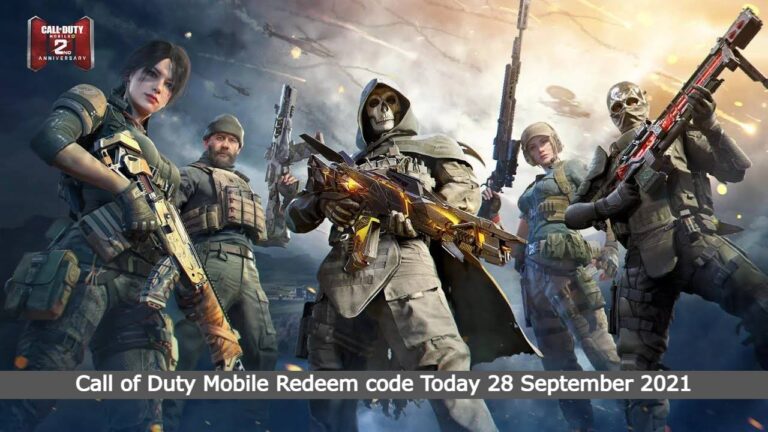 Call of Duty Mobile Redeem Code Today 28 September 2021