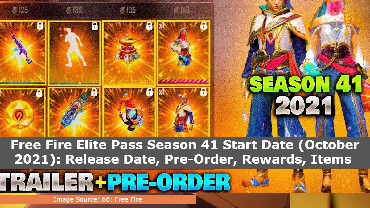 Free Fire Elite Pass Season 41 Start Date (October 2021): Release Date, Pre-Order, Rewards, Items