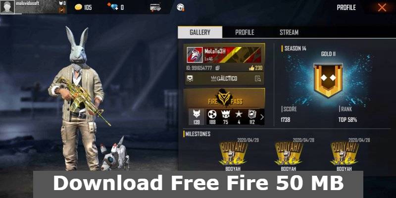 Download Free Fire 50 MB