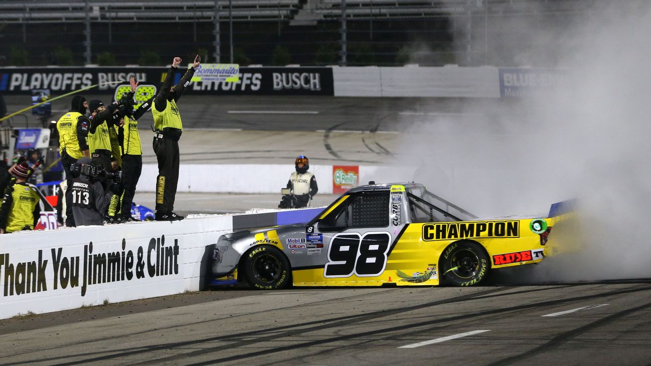 NASCAR Truck Series championship field set after Zane Smith wins in overtime at Martinsville NASCAR Truck Series championship field set after Zane Smith wins in overtime at Martinsville