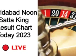 Faridabad Noon Satta King Result Chart Today 2023