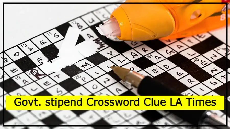Govt. stipend Crossword Clue LA Times