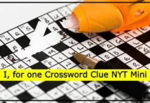 I, for one Crossword Clue NYT Mini I, for one Crossword Clue NYT Mini