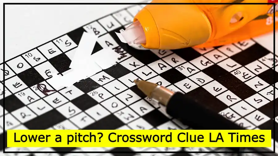 Lower a pitch? Crossword Clue LA Times