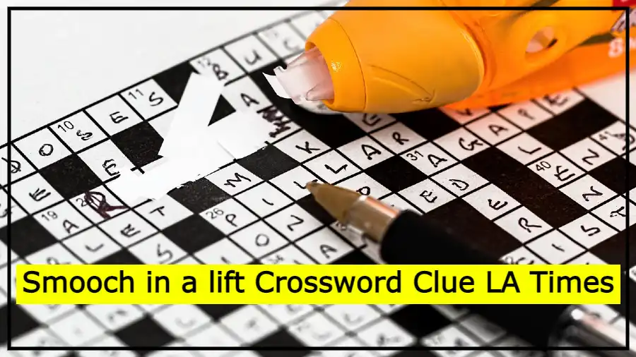Smooch in a lift Crossword Clue LA Times