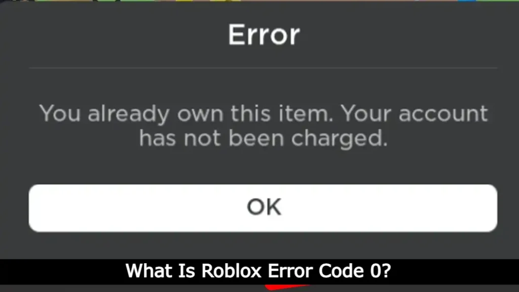 What Is Roblox Error Code 0?