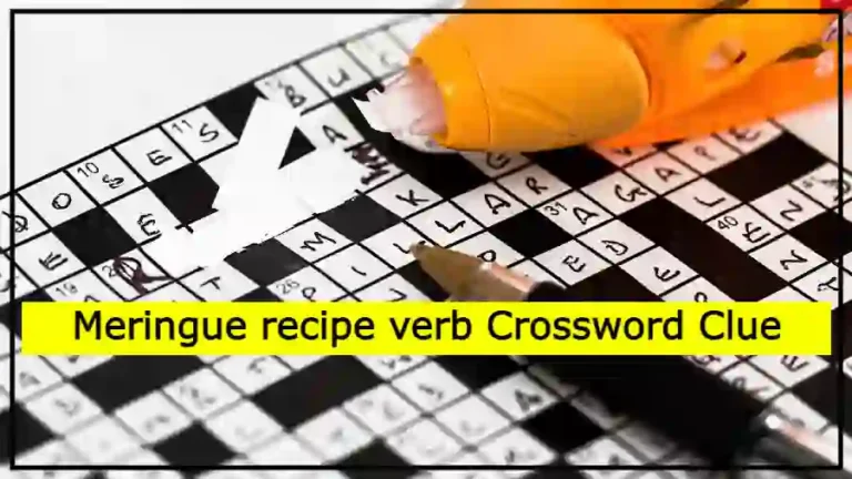 Meringue recipe verb Crossword Clue