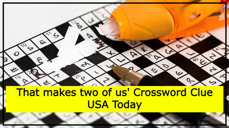 That makes two of us' Crossword Clue USA Today