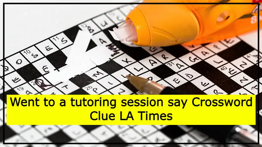 Went to a tutoring session say Crossword Clue LA Times