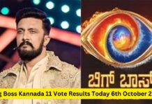 Bigg Boss Kannada 11 Vote Results Today 6th October 2024 – Check Bigg Boss 11 Kannada Online Voting Result Here Bigg Boss Kannada 11 Vote Results Today 6th October 2024